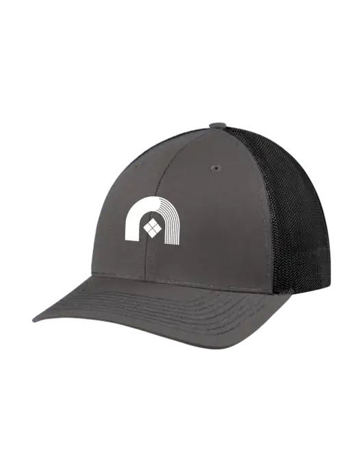 Richardson Adjustable Snapback Original 112 Trucker Cap Dark Grey w/Black Mesh w/Novo Icon