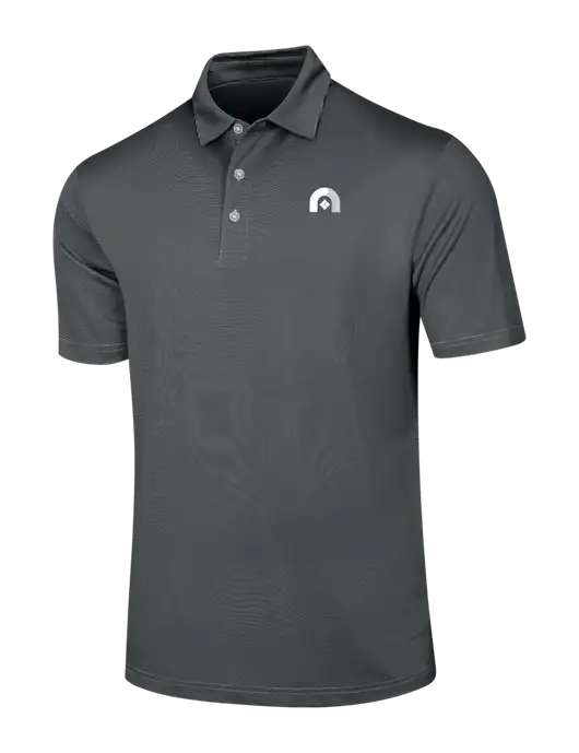 Callaway Black Fine Line Stripe Polo w/Novo Icon