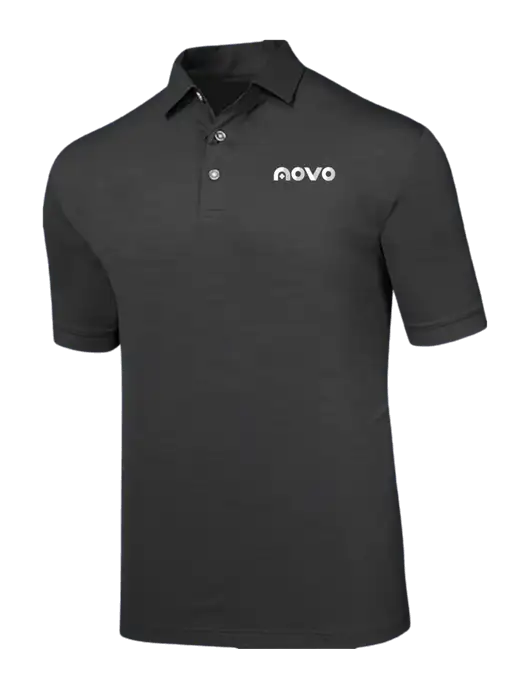 Callaway Black Fashion Tonal Polo w/Novo Logistics Logo