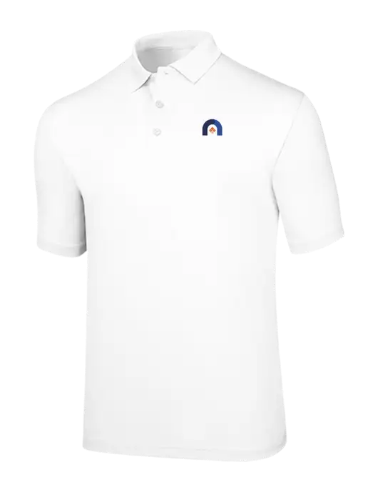 Callaway Opti-Dri White Chev Polo w/Novo Icon