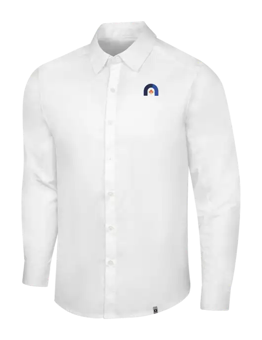 OGIO White Commuter Woven Shirt w/Novo Icon