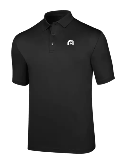 Callaway Opti-Dri Black Chev Polo w/Novo Icon