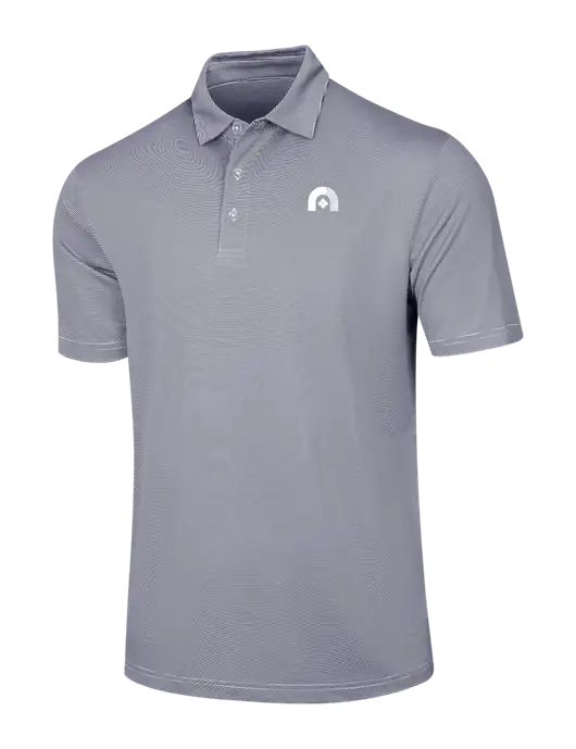 Callaway Navy Fine Line Stripe Polo w/Novo Icon