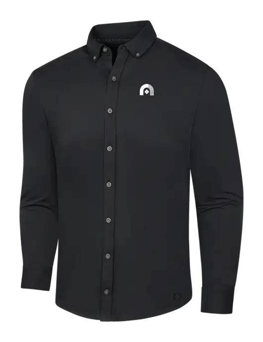 OGIO Blacktop Modern Code Stretch Button-Up Shirt w/Novo Icon