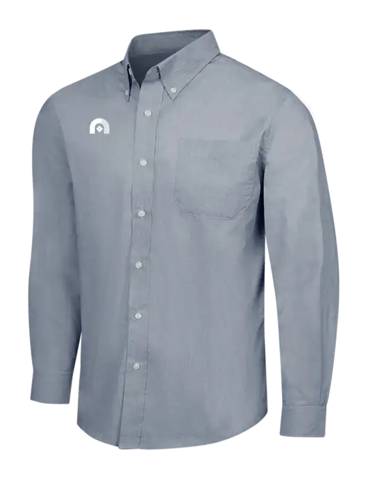 Navy Frost Crosshatch Easy Care Shirt w/Novo Icon