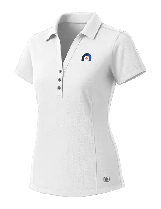 OGIO Womens White ONYX Polo w/Novo Icon