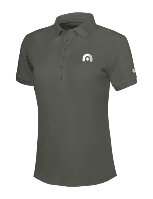 OGIO Womens Medium Grey Jewel Polo w/Novo Icon