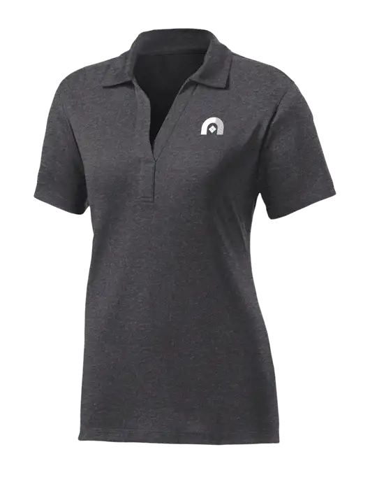 Womens Dark Grey Heather Contender Polo w/Novo Icon