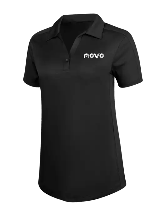 Womens Black Diamond Jacquard Polo w/Novo Logistics Logo