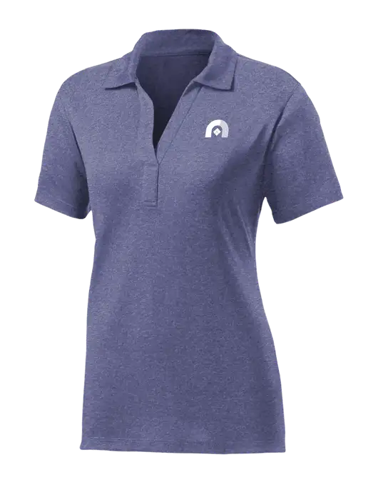 Womens Navy Heather Contender Polo w/Novo Icon