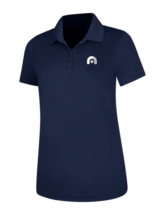 Dark Navy Womens Dry Zone UV Mesh Polo w/Novo Icon