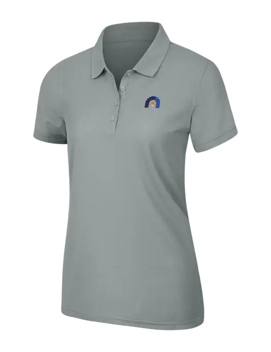 Light Grey Womens Core Classic Pique Polo w/Novo Icon