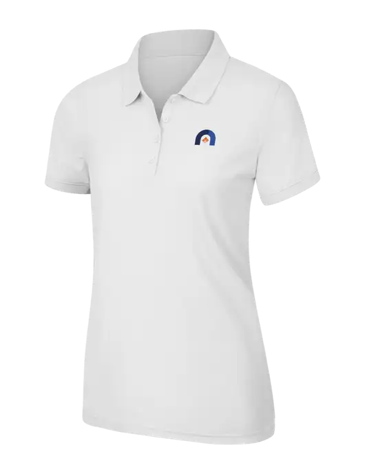 White Womens Core Classic Pique Polo w/Novo Icon