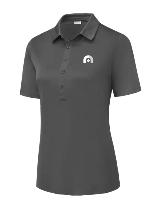 Dark Smoke Grey Womens Posi-UV Pro Polo w/Novo Icon
