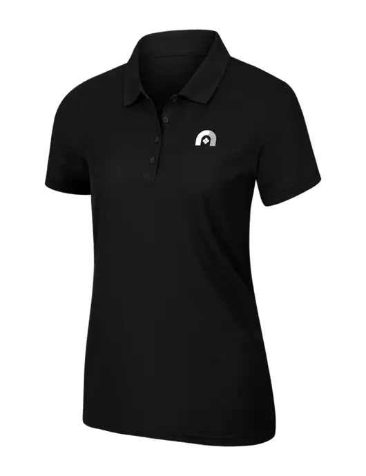 Womens Black Core Classic Pique Polo w/Novo Icon