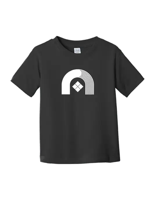 Rabbit Skins Black Toddler Fine Jersey Tee w/Novo Icon