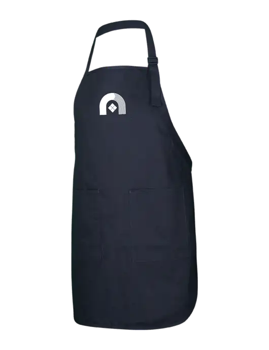 Full-Length Black Apron With Pockets w/Novo Icon