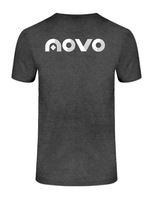 Ring Spun Dark Heather Grey 4.5 oz T-Shirt w/Novo Logistics Logo, Novo Icon