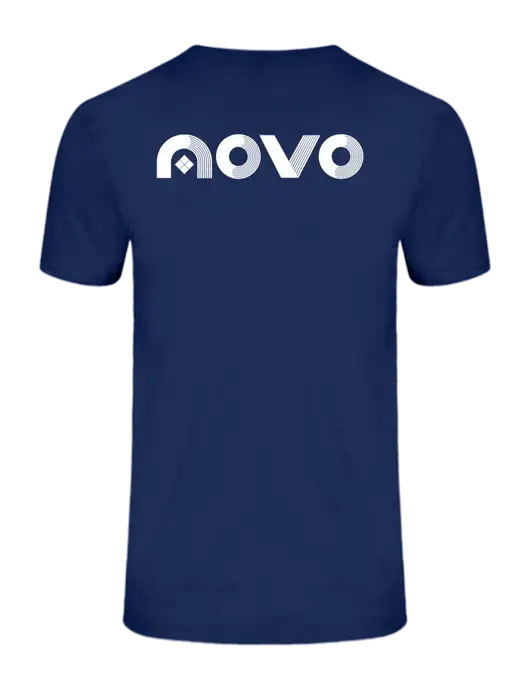 Ring Spun Navy 4.5 oz T-Shirt w/Novo Logistics Logo, Novo Icon