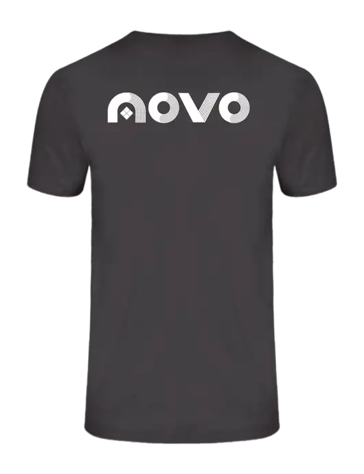 Ring Spun Charcoal 4.5 oz T-Shirt w/Novo Logistics Logo, Novo Icon