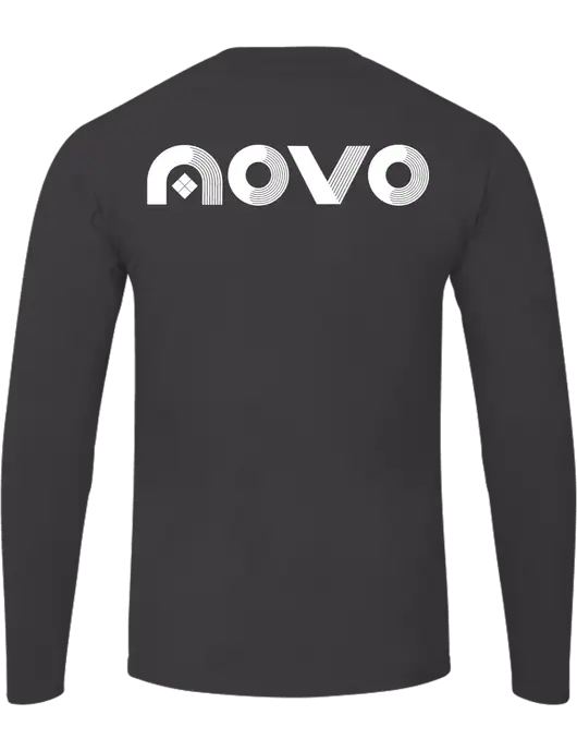 Ring Spun Charcoal 4.5 oz Long Sleeve T-Shirt w/Novo Logistics Logo, Novo Icon