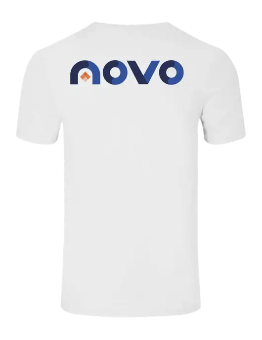 Seriously Soft White T-Shirt w/Novo Logistics Logo, Novo Icon