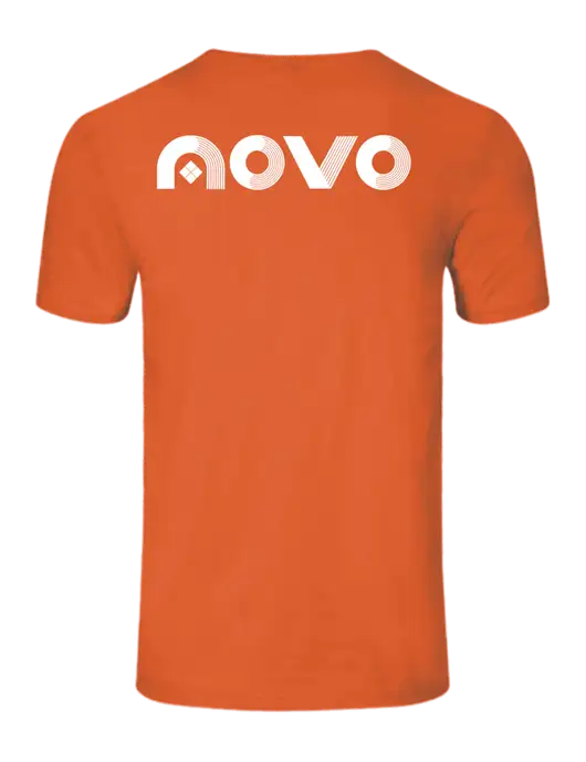 Seriously Soft Orange T-Shirt w/Novo Logistics Logo, Novo Icon