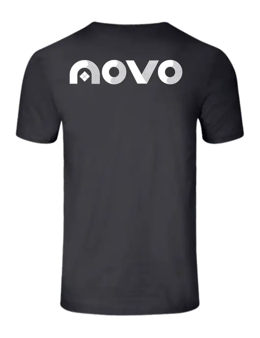 Seriously Soft Charcoal T-Shirt w/Novo Logistics Logo, Novo Icon