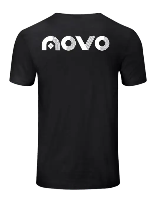 Seriously Soft Black T-Shirt w/Novo Logistics Logo, Novo Icon