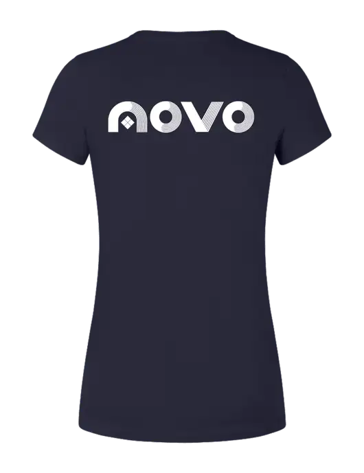 Womens Seriously Soft New Navy T-Shirt w/Novo Logistics Logo, Novo Icon