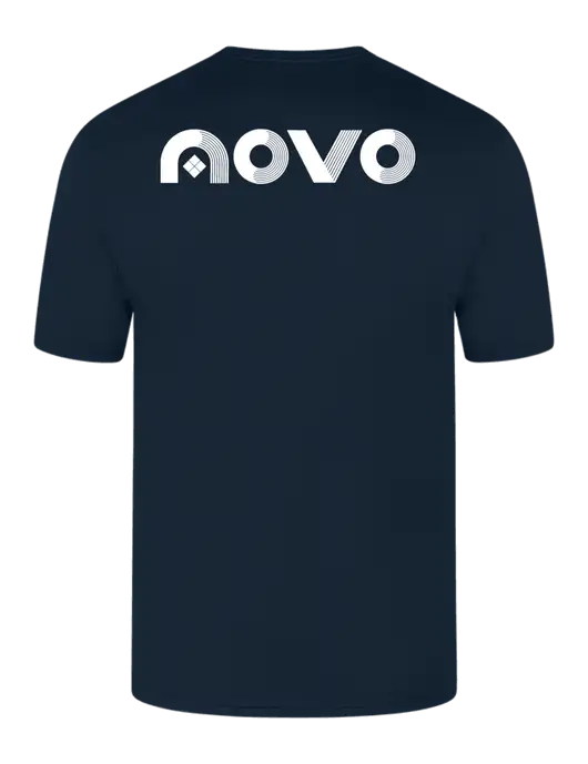 Simply Soft Navy 4.5oz  Poly/Combed Ring Spun Cotton T-Shirt w/Novo Logistics Logo, Novo Icon