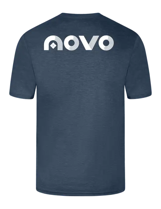 Simply Soft Navy Frost 4.5oz  Poly/Combed Ring Spun Cotton T-Shirt w/Novo Logistics Logo, Novo Icon