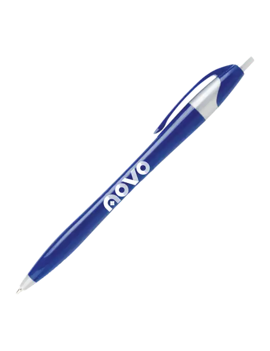 Novella Navy/Silver Corporate Pen- Blue Ink w/Novo Logistics Logo