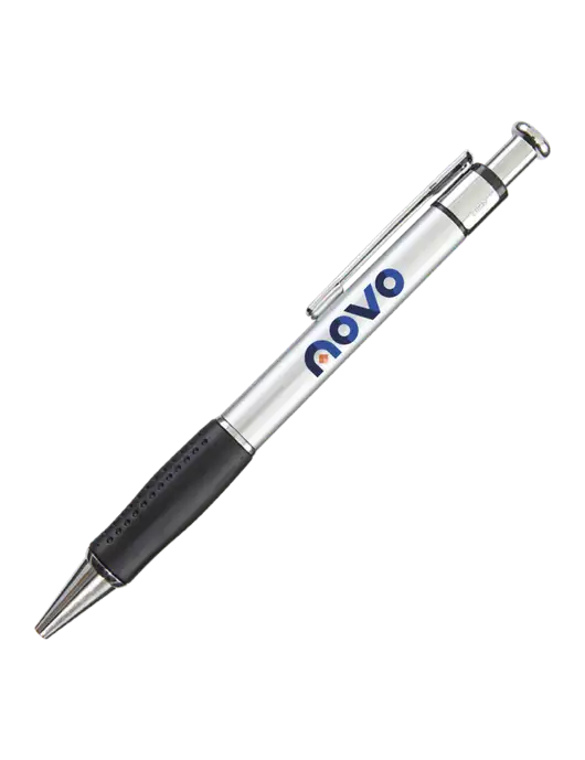 Malta Silver Pen - Black Ink w/Novo Logistics Logo
