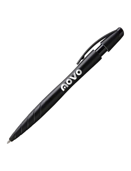 Awali Black Metallic Pen - Black Ink w/Novo Logistics Logo