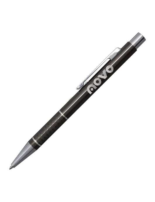 St George Gunmetal Pen - Blue Ink w/Novo Logistics Logo