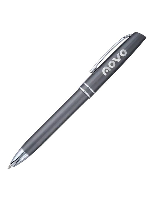 Gunmetal Anguilla Black Ink Pen w/Novo Logistics Logo
