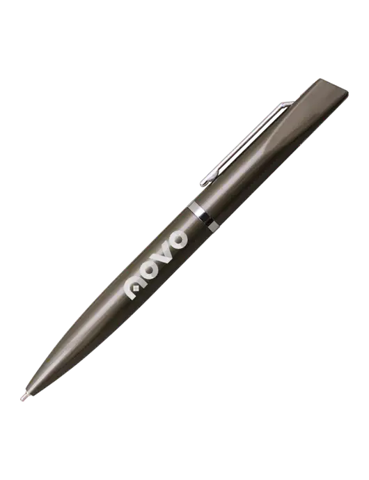 Santos Gunmetal Pen - Black Ink w/Novo Logistics Logo