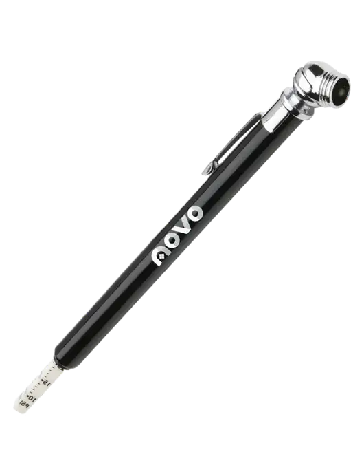 Quick View Black Tire Gauge w/Novo Logistics Logo