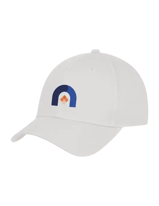White Structured Cap Hook & Loop w/Novo Icon