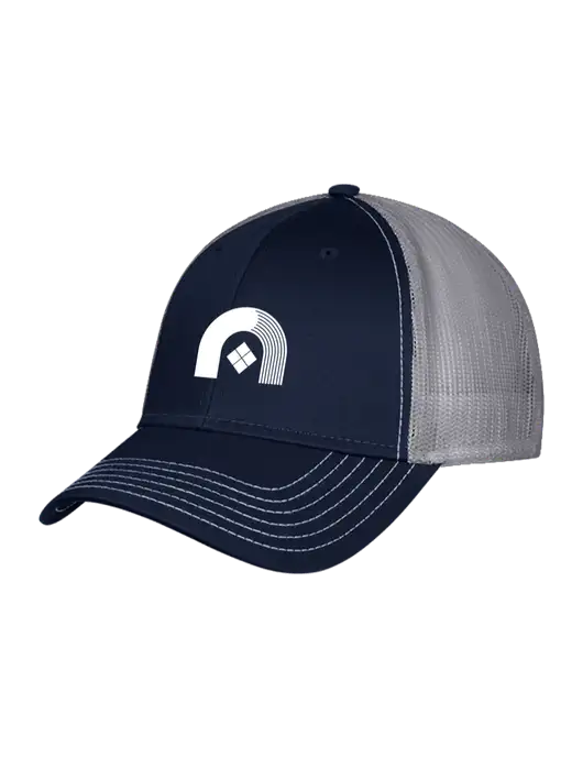 Navy & Grey Mesh Trucker Cap Snap Back w/Novo Icon