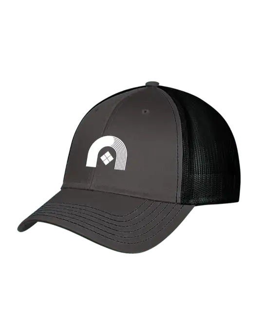 Charcoal & Black Mesh Trucker Cap Snap Back w/Novo Icon