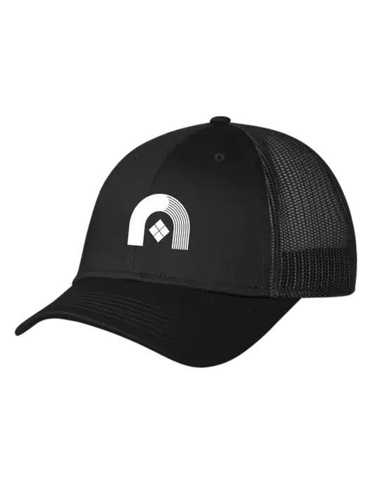 Black Mesh Trucker Cap Snap Back w/Novo Icon
