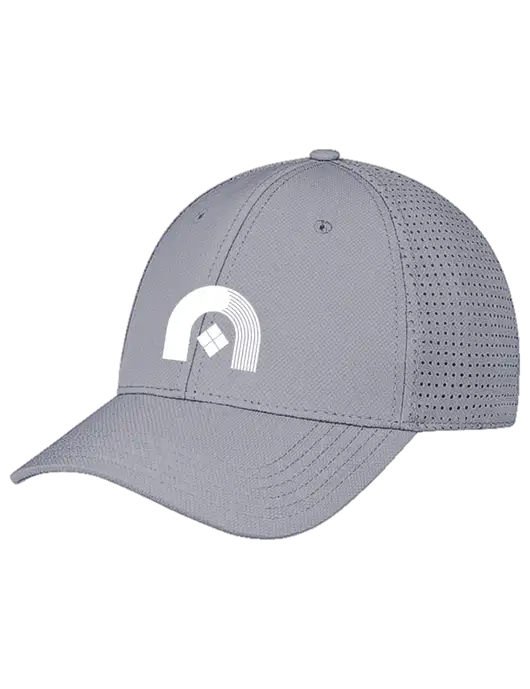 Grey Performance Stretchable Cap Hook & Loop w/Novo Icon