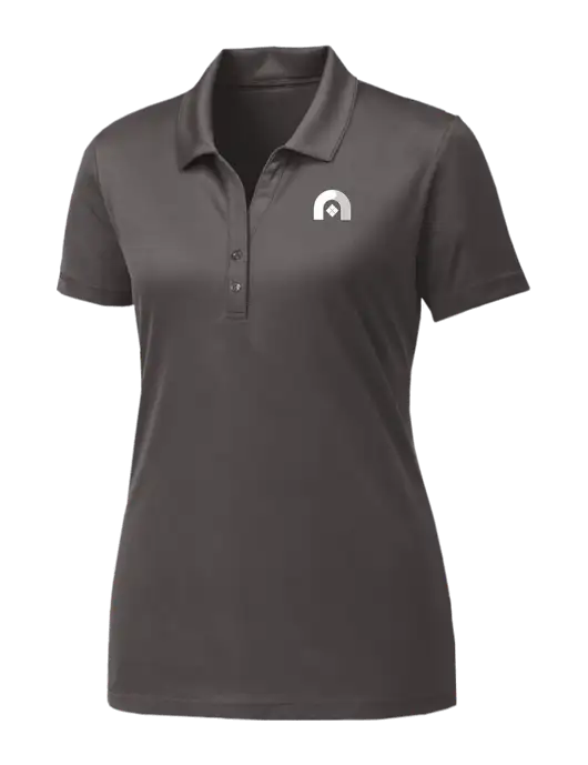 Womens Dark Grey PosiCharge Competitor Polo w/Novo Icon