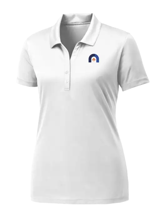Womens White PosiCharge Competitor Polo w/Novo Icon