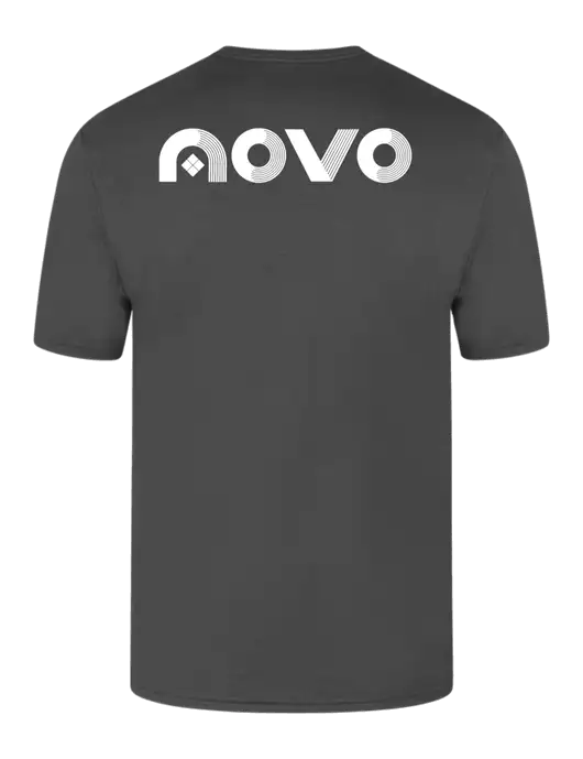 Simply Soft Charcoal 4.5oz  Poly/Combed Ring Spun Cotton T-Shirt w/Novo Logistics Logo, Novo Icon