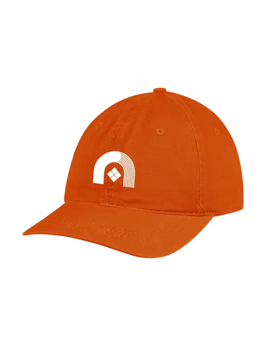 Garment Washed Unstructured Twill Orange Cap w/Novo Icon