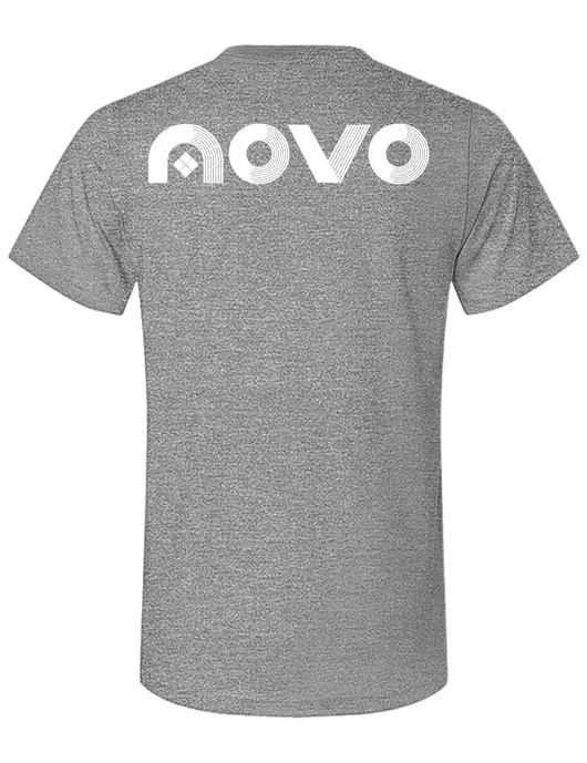 BELLA+CANVAS Heather Grey CVC Short Sleeve Tee w/Novo Logistics Logo, Novo Icon