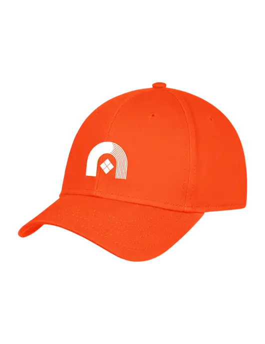 Orange Structured Cap Hook & Loop w/Novo Icon
